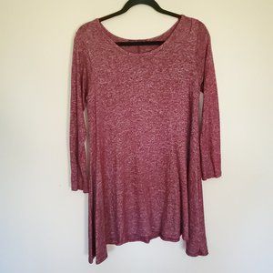 French Atmosphere lightweight knit tunic purple M